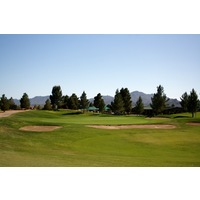 The par-4 ninth hole at Quarry Pines Golf Club is just 302 yards from the championship tees. 