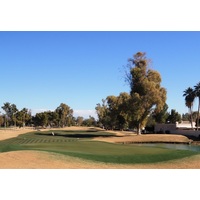 No. 16 at Camelback Golf Club's Padre Course is just 351 yards, but a green that slopes to the left toward the water makes the hole tricky.